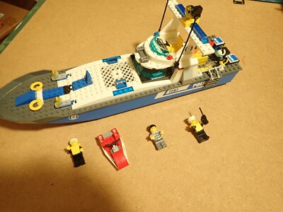 Lego Police Boat #7287 Complete l Minifigs 673419142052| - Main Image