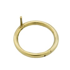 5/16" x 3" Solid Brass Bull Ring Cattle Nose Ring w/ Screws & Allen Wrench