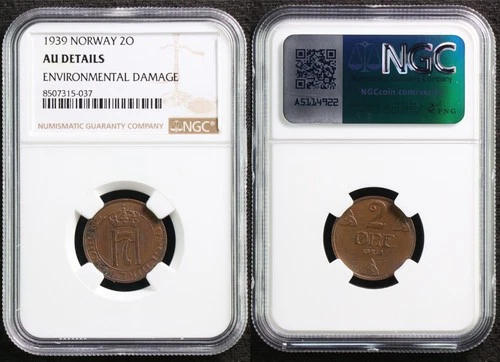 1939 Norway 2O NGC AU DETAILS 01