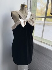 black velvet dress with satin bow up Size XL
