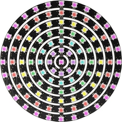 109 LED RGB Ringlampe 7 Ringe  Individuell steuerbar für Arduino Raspberry Pi...