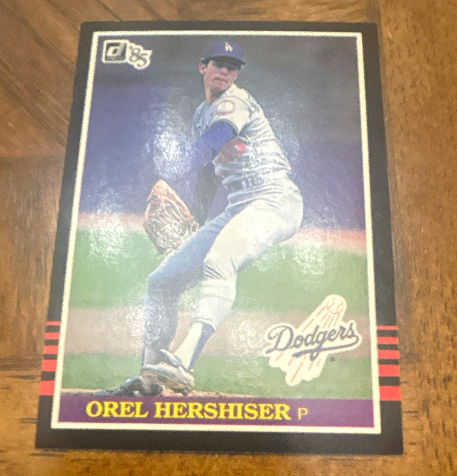 Donruss 1985 Orel Hershiser Los Angeles Dodgers #581 Baseball Card RC Base