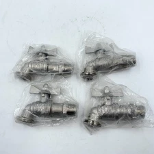 4 Pack 1/4 Turn Spigot Valve 1/2" Inlet 3/4" Outlet