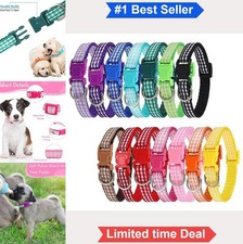Puppy Collars Set 14 Pack Adjustable Safety Release Buckle Nylon Small Dogs
