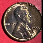 1955S US Choice Uncirculated LINCOLN Cent "FULL RED" Old Coin San Francisco X106