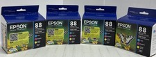 Lot of 4 EPSON 88 tricolor, black T088120-BCS exp 6/24, 7/25, 7/26 2 NIB