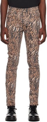NWT Men's 30 x 32 Ksubi Chitch Zoo Slim Fit Stretch Jeans Leopard & Tiger Print