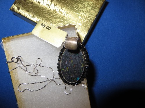 New Stunning Starborn Creations Opal Matrix Gemstone Pendant Silver Necklace