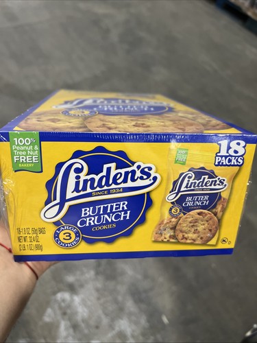 Lindens Butter Crunch Cookies 3 Cookies per Pack (18 -1.75 Oz. Packs per Box) - Picture 3 of 6
