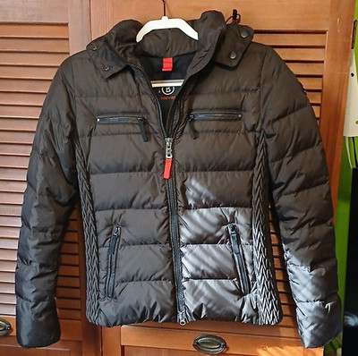 Bogner FIRE+ICE Women s Black Hooded Down Puffer Jacket Zip Short Size S