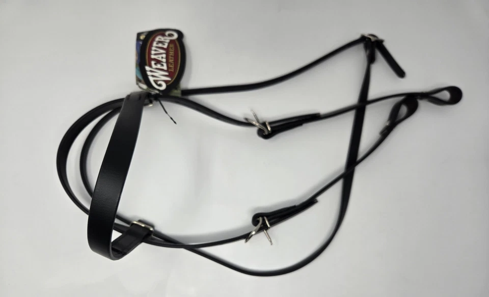 Diadema de cuero sintético Weaver negra 35-1999-BK NUEVA CON ETIQUETAS EE. UU. Foto 2 de 4