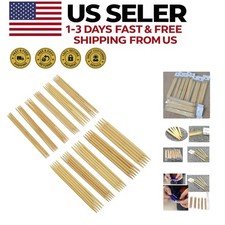 Bamboo Double Pointed Needles Set - 55Pcs, 5.1 Inch, Ideal for Knitting Projects
