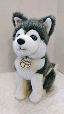 #ad Hallmark #x27;My Best Friend#x27; Realistic Plush Husky Dog Stuffed Animal 10.5quot; $11.99