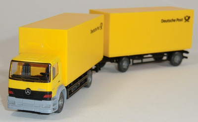 Wiking - MB Atego 1823 Kofferlastzug ''Deutsche Bundespost'', 1:87 #25-SV2110/K53