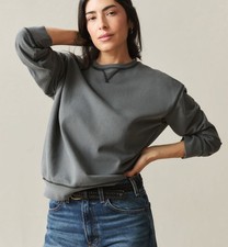 American Giant Women's Medium Gray Relaxed French Terry Crew Sweatshirt NWOT