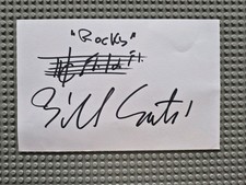 BILL CONTI SIGNED, MUSICAL QUOTE FROM  " ROCKY"  " GONNA FLY NOW "  5.5 X 8.5 In