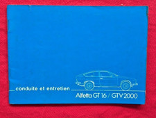 ALFA-ROMEO  ALFETTA  GT  1.6 / GTV 2000  Notice conduite et entretien  07-1976