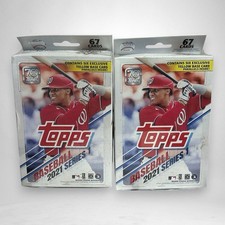 2021 Topps Series 1 Hanger Box Sealed Yellow Walgreens Exclusive - Lot of 2