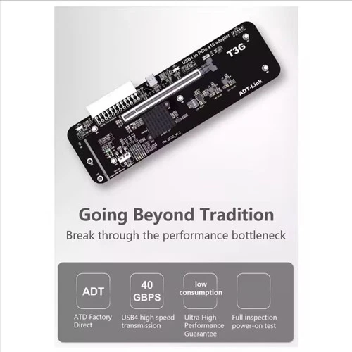 ADT UT3G for NUC ITX STX Notebook PC Graphics Card External USB 4.0 to PCIe X16