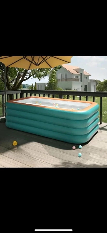 Familienpool 210*140*56GartenpoolSommer Planschbecken - Bild 2 von 4