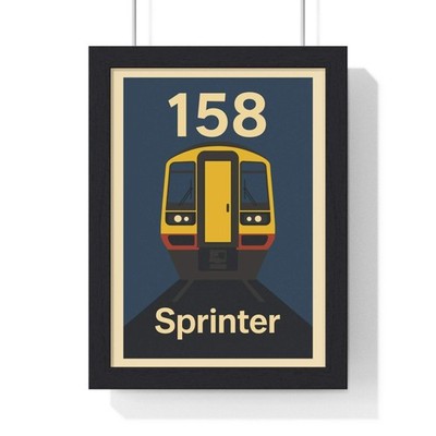 Class 158 Sprinter Zug Poster - Regionalbahnen Wandbilddruck Eisenbahn Geschenk