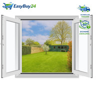 Fliegengitter Fenster 130X150Cm Zuschnitttbar Ohne Bohren Insektenschutz Schwarz