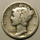 1929 D Mercury Dime 90% Silver G-VG   "Actual Coin Pictured- Not Cleaned"
