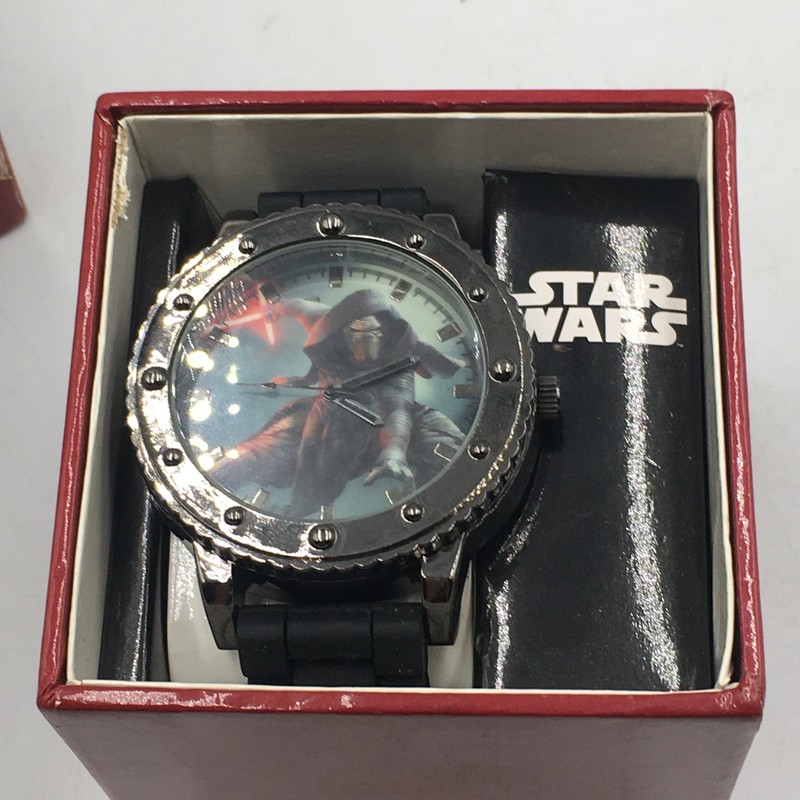 Disney Star Wars Kylo Ren Watch Black Complete in Box by Accutime Needs Battery