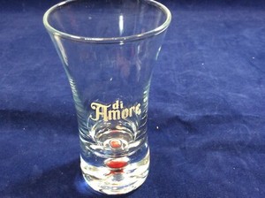 Di Amore Liqueur Shot Glass 2 Oz Red Drop Design Aperitif Dessert Liqueur Shots