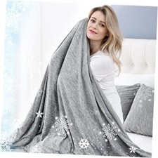 Cooling Blanket for Hot Sleepers Lightweight Summer Cold King 90" x 108" Grey