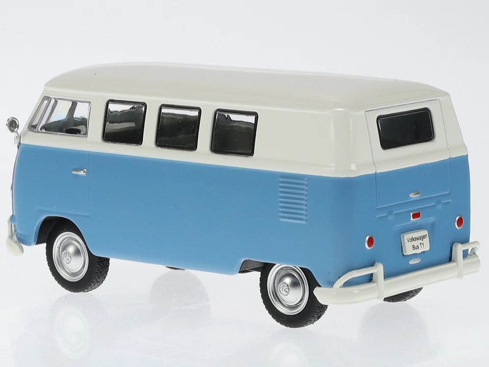 VW Volkswagen T1 Bus 1957 azul diecast modelo coche 7810001 en vitrina Atlas 1:43 Foto 3 de 4