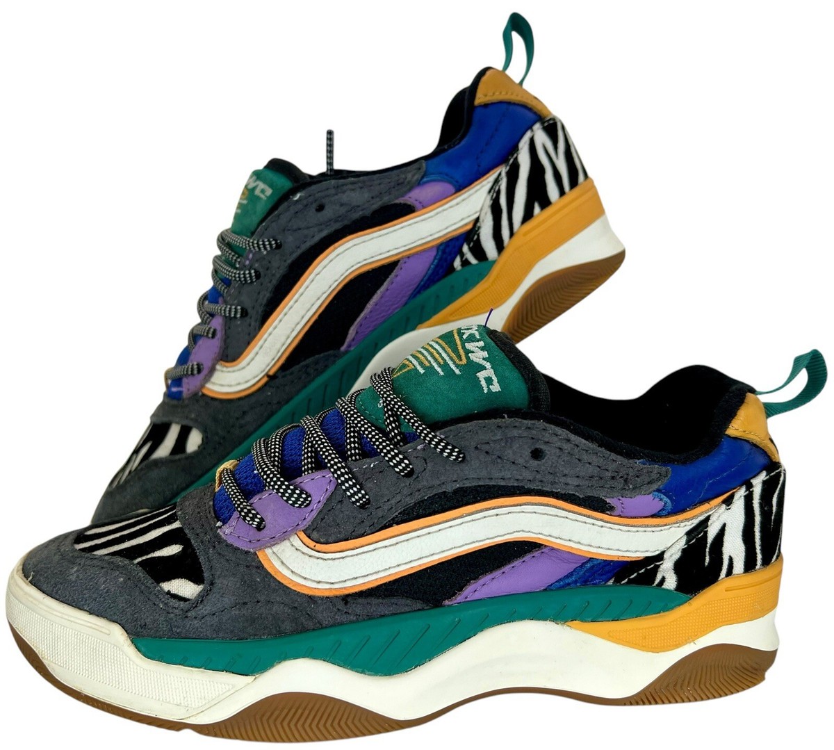 Vans Shoes BRUX WC Ultracush Zebra Tidepool Suede Skate Sneakers