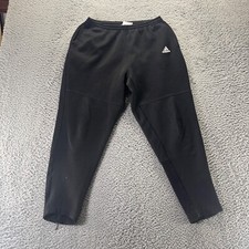 Vintage Adidas Sweatpants Mens Medium Black Tapered Fit Zipper Legs