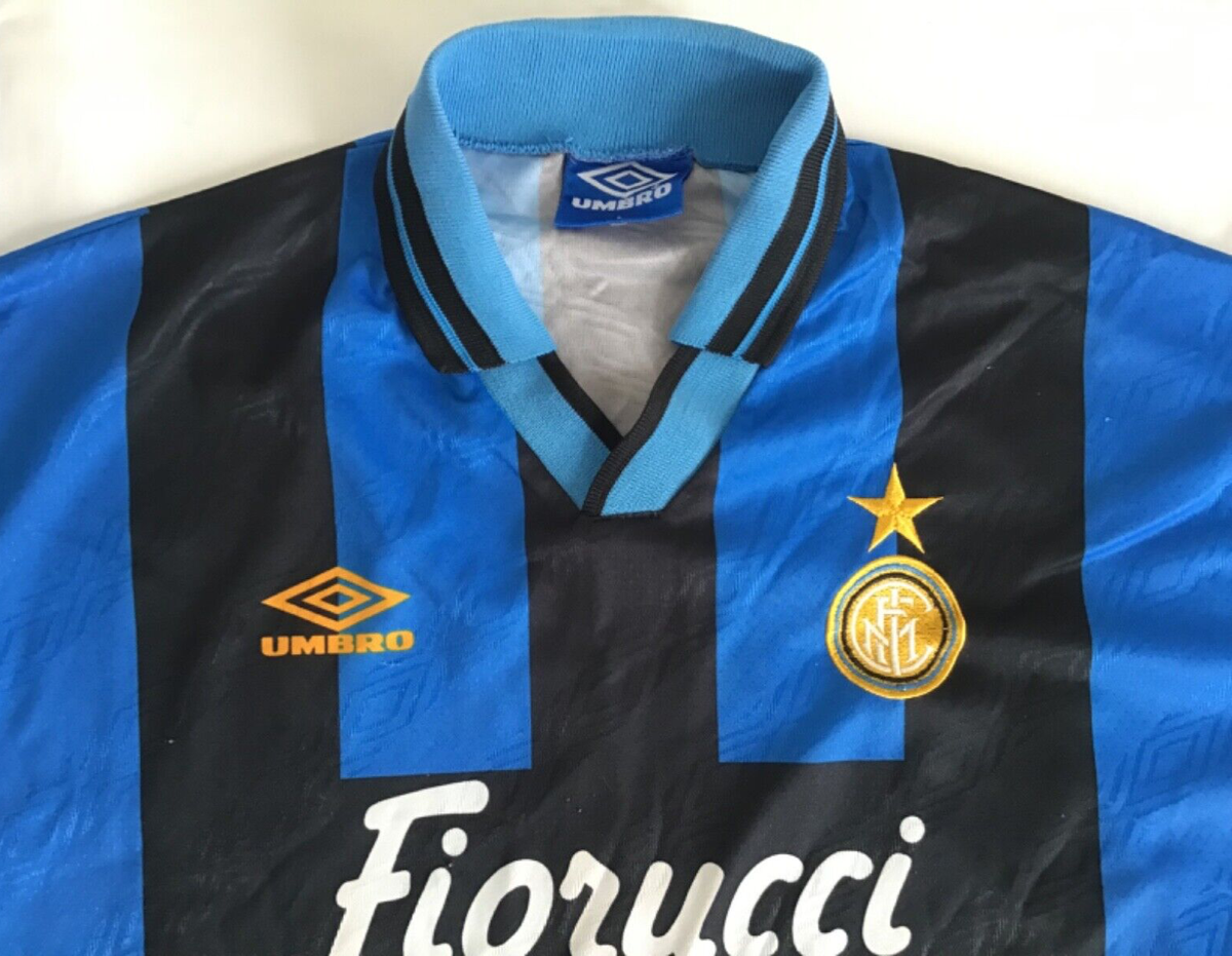 INTER MILAN FIORUCCI UMBRO FOOTBALL SHIRT HOME JERSEY LARGE #1281