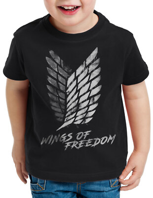 Wings of Freedom Kinder T-Shirt aot attack aufklärungstruppe on titan