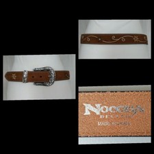 Nocona Embroidered and Rhinestone Leather Belt Women's Medium NWT J1043