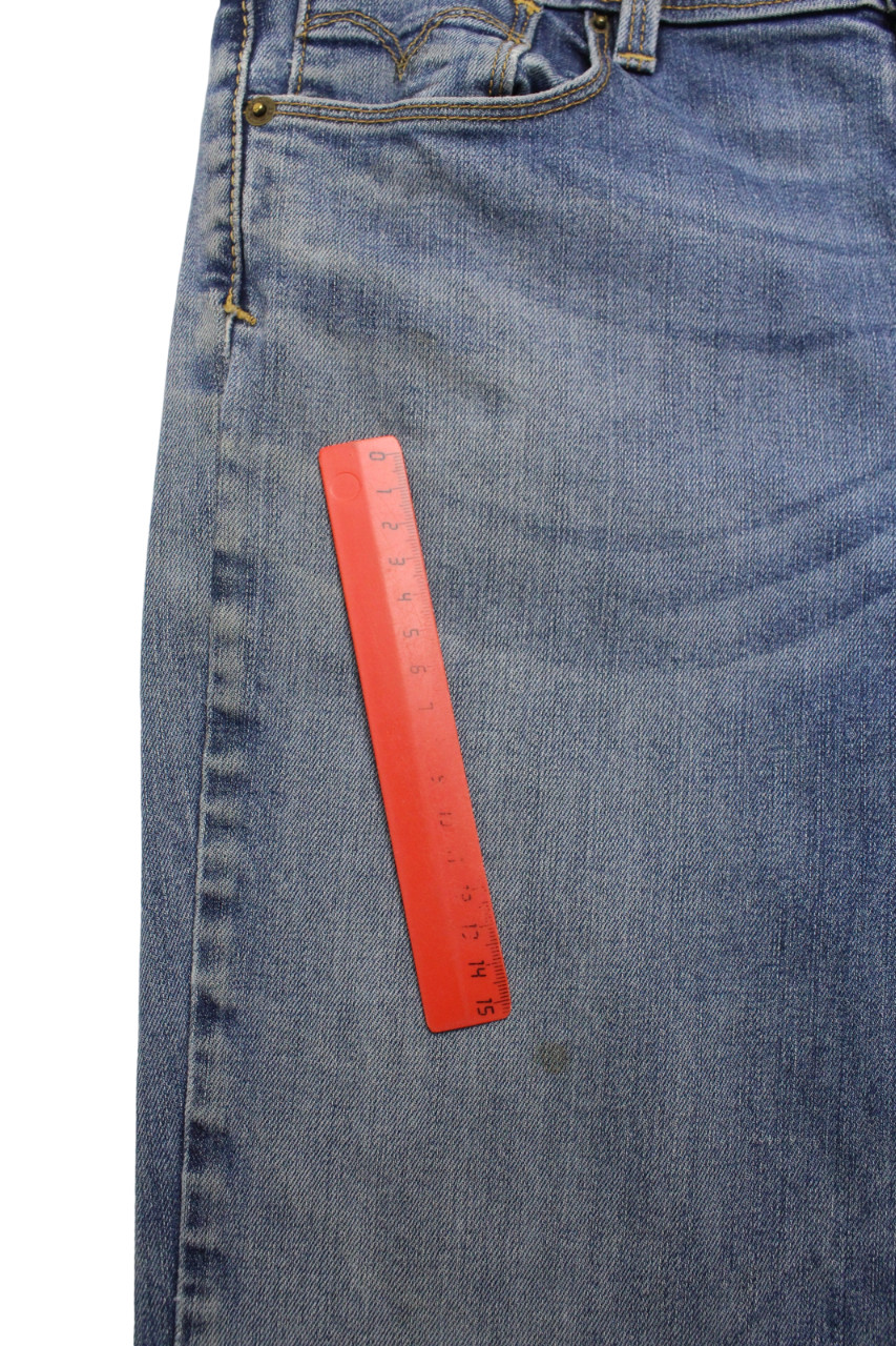Levi's 627 Straight Fit Jeans Mens W30 L30 Whiskers Zip Fly Blue Distressed thumbnail 8