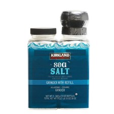 Kirklands Signature Mediterranean Sea Salt Grinder with Refill