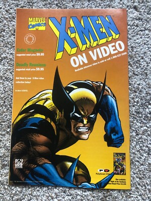 MARVEL - ウルヴァリン WOLVERINE ポスター MARVEL X-MEN ビンテージ Marvel Comics X Men on Video 1993 Wolverine ORIGINAL Vintage