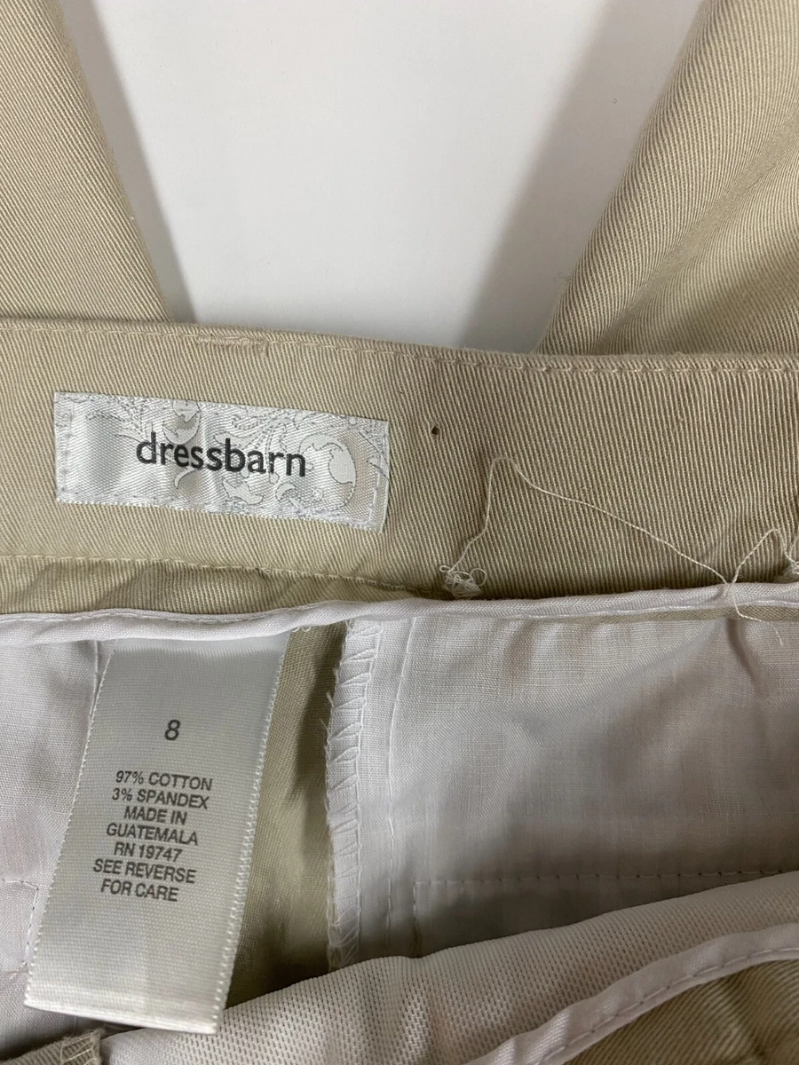 Dressbarn Womens Pants 8 Beige capri straight eBay