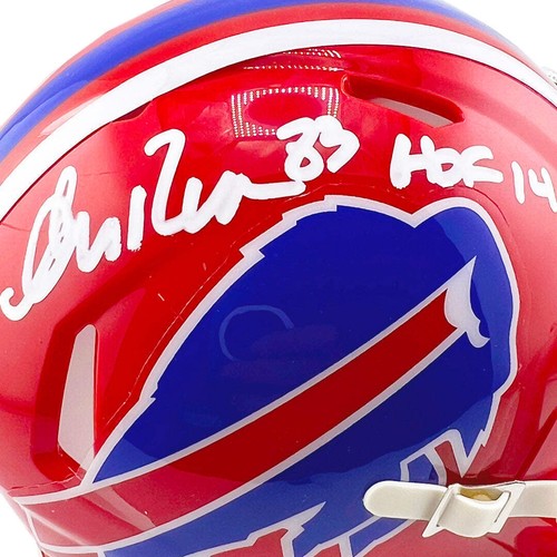 Andre Reed Signed HOF 14 Inscription Buffalo Bills Throwback 87-01 Speed Mini Fo - Picture 2 of 3