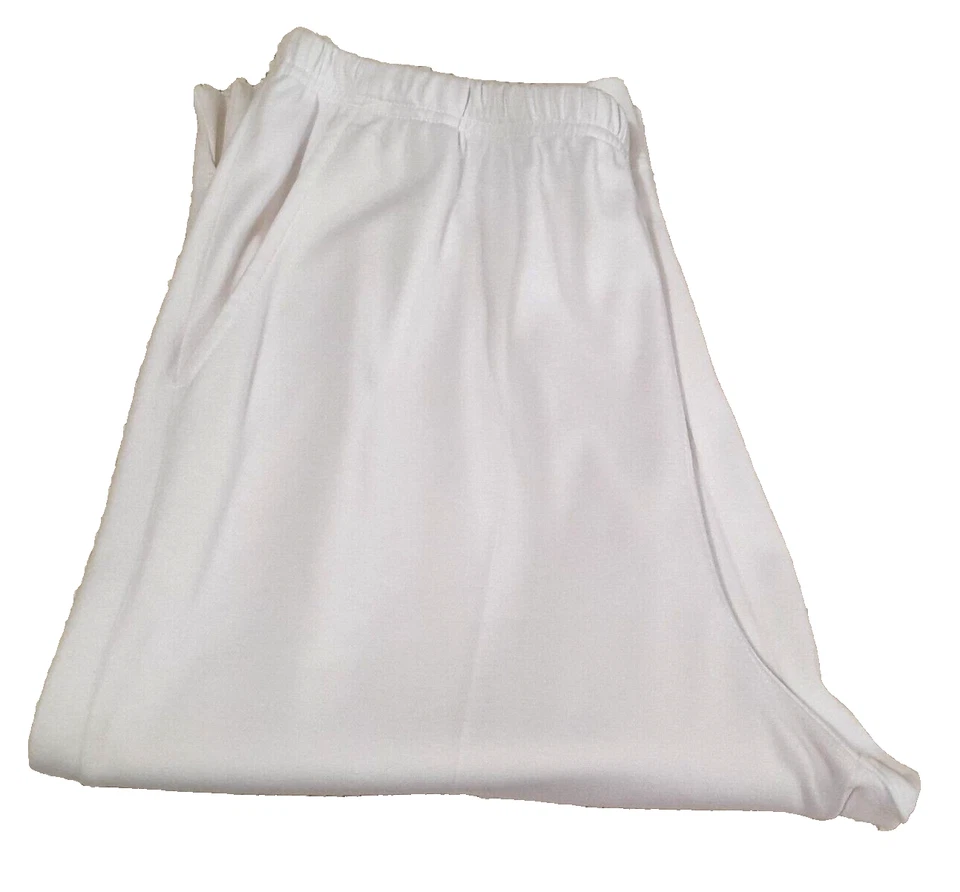 Blair Cintura Elástica Pull On Capri Blanco Pantalones de Sudadera con Bolsillos - Talla PM Foto 2 de 4