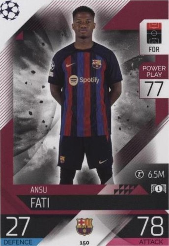 2023-24 Topps Finest UEFA Club Competitions Ansu Fati Auto Orange