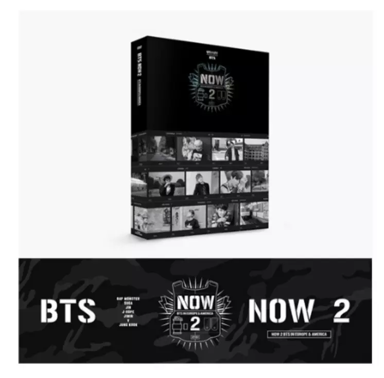 BTS Now 2 Photobook DVD + Bookmark Photo Frame Stand Full Set