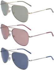 DKNY Women's Slim Temple Aviator Sunglasses - DK102S