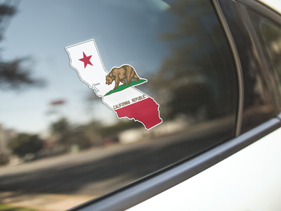 California Map State Flag - Vinyl Decal, Select Your Size, Sticker | eBay