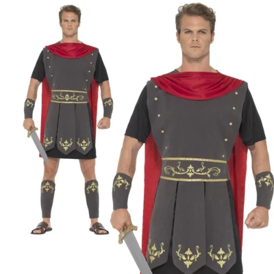 Erwachsene Römische Krieger Kostüm Herren Zenturio Gladiator Kostüm Outfit Neu - Bild 1 von 2