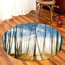 3D Sunny Forest Trees NAO4486 Game Rug Mat Elegant Photo Carpet Mat Fay