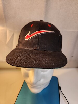 Nike Black Snapback Baseball Youth Hat One Size RN56323 Classic Nike Just Do It 