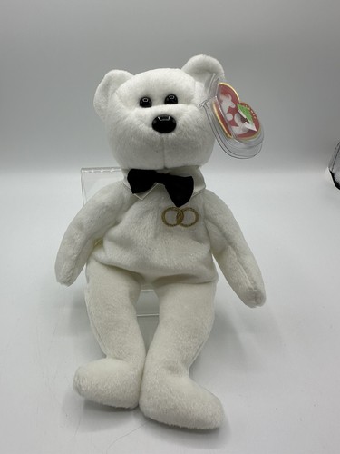 TY Beanie Baby – Mr. Bräutigam Bär, Plüschtier Ca. 21 Cm, Limitierte Sammlerfigur